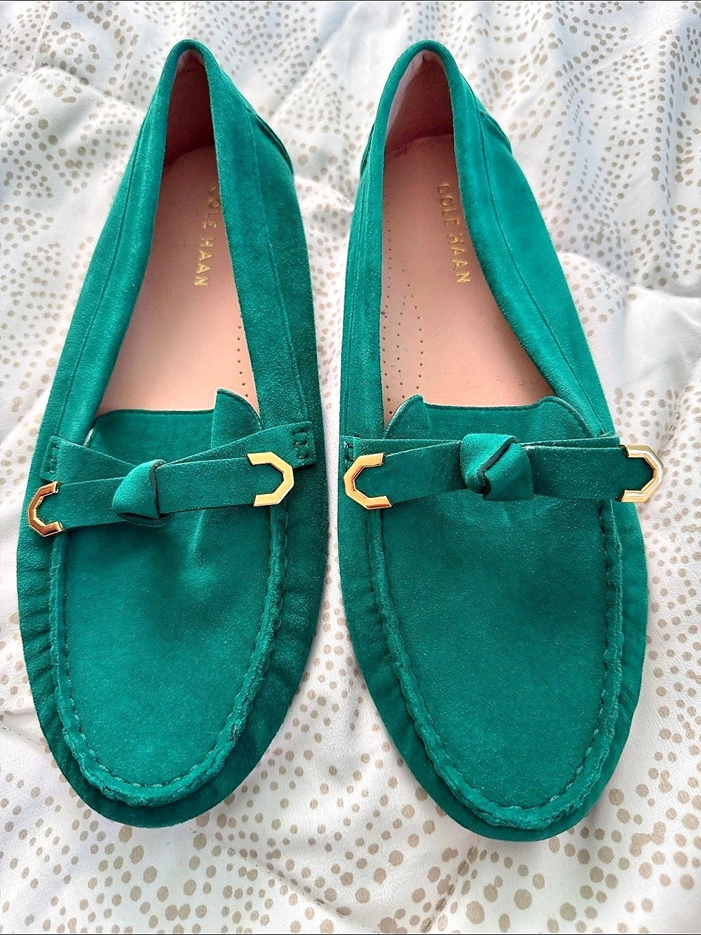 Cole Haan Green Buckle Moccasins New without box, size 10